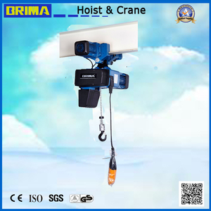 BRIMA 2500kg European electric chain hoist with double speed electric trolley