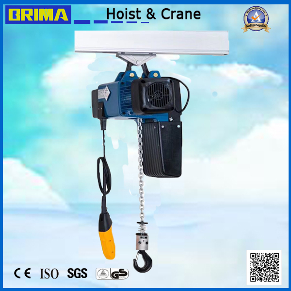 1000kg European 2 falls Hand Control Electric Chain Hoist for overhead crane 