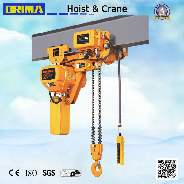 Brima High Quality 2000kg 2 Ton Double Hook Construction Electric Chain Motor Electric Chain Hoist