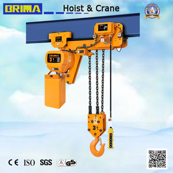 Brima 10t Low Headroom Electric Chain Hoist with Trolley