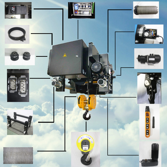all parts for wire rope hoist